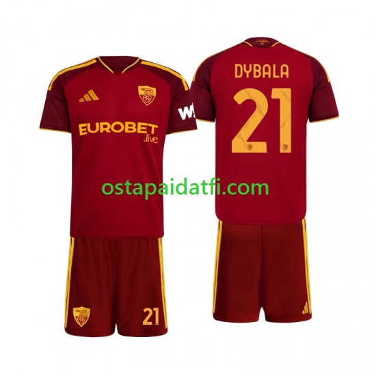 AS Roma Lapset Kotipeli Jalkapallopaidat 2026-2027 Paulo Dybala 21 Lyhythihainen