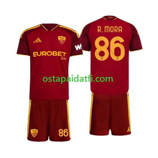 AS Roma Lapset Kotipeli Jalkapallopaidat 2026-2027 Rodrigo Mora 86 Lyhythihainen