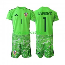 Kroatia Lapset Maalivahdin Kotipeli Jalkapallopaidat 2026-2027 Dominik Livakovic 25 Lyhythihainen