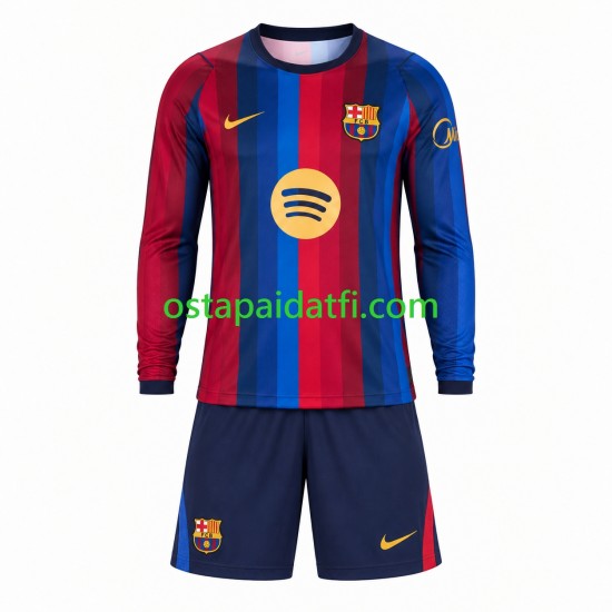 FC Barcelona Lapset Kotipeli Jalkapallopaidat 2026-2027 Pitkähihainen