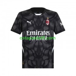 AC Milan Miehet Maalivahdin Kotipeli Musta Jalkapallopaidat 2024-2025 Lyhythihainen