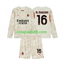 AC Milan Lapset Maalivahdin Kolmaspeli Jalkapallopaidat 2024-2025 Mike Maignan 16 Pitkähihainen
