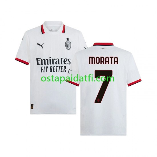 AC Milan Miehet Vieraspeli Jalkapallopaidat 2024-2025 Morata 7 Lyhythihainen