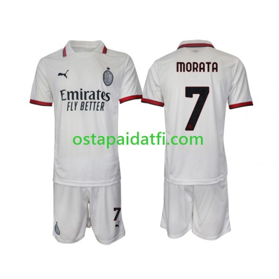 AC Milan Lapset Vieraspeli Jalkapallopaidat 2024-2025 Morata 7 Lyhythihainen