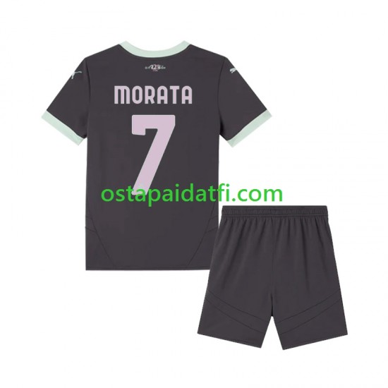 AC Milan Lapset Kolmaspeli Jalkapallopaidat 2024-2025 Morata 7 Lyhythihainen