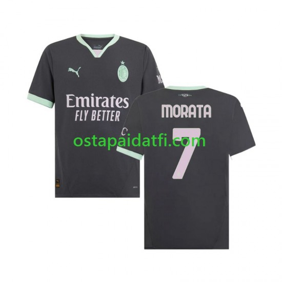 AC Milan Miehet Kolmaspeli Jalkapallopaidat 2024-2025 Morata 7 Lyhythihainen