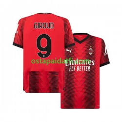 AC Milan Miehet Kotipeli Jalkapallopaidat 2023-2024 Olivier Giroud 9 Lyhythihainen