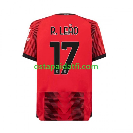 AC Milan Miehet Kotipeli Jalkapallopaidat 2023-2024 Rafael Leao 17 Lyhythihainen