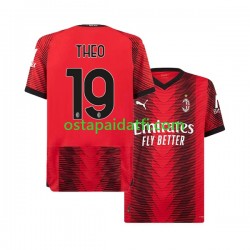 AC Milan Miehet Kotipeli Jalkapallopaidat 2023-2024 Theo Hernandez 19 Lyhythihainen