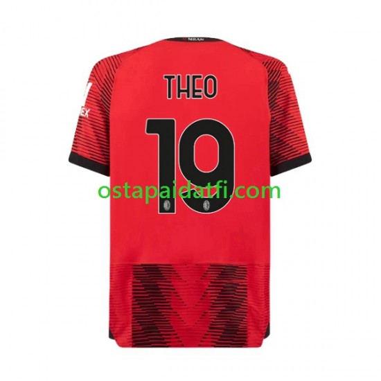 AC Milan Miehet Kotipeli Jalkapallopaidat 2023-2024 Theo Hernandez 19 Lyhythihainen