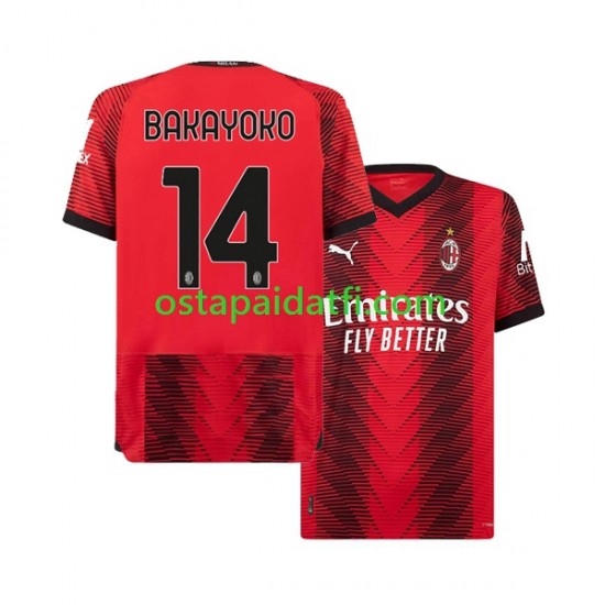 AC Milan Miehet Kotipeli Jalkapallopaidat 2023-2024 Tiemoue Bakayoko 14 Lyhythihainen