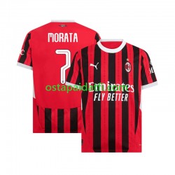 AC Milan Miehet Kotipeli Jalkapallopaidat 2024-2025 UCL Font MORATA 7 Lyhythihainen