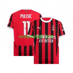 AC Milan Miehet Kotipeli Jalkapallopaidat 2024-2025 UCL Font PULISIC 11 Lyhythihainen