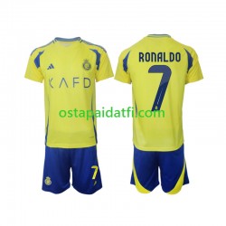 Lapset Kotipeli Jalkapallopaidat 2024-2025 Al Nassr Cristiano Ronaldo 7 Lyhythihainen