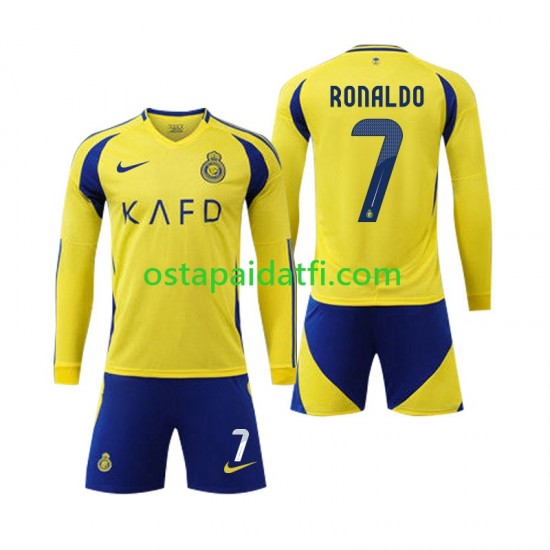 Al-Nassr Lapset Kotipeli Jalkapallopaidat 2024-2025 Cristiano Ronaldo 7 Pitkähihainen