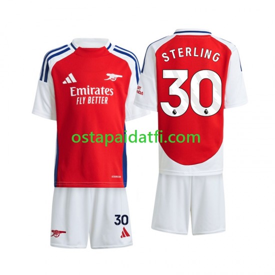 Arsenal Lapset Kotipeli Jalkapallopaidat 2024-2025 Sterling 30 Lyhythihainen