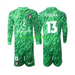 Atlético Madrid Lapset Maalivahdin Vieraspeli Jalkapallopaidat 2024-2025 Jan Oblak 13 Pitkähihainen