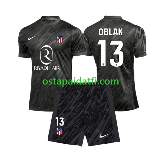 Atlético Madrid Lapset Maalivahdin Kotipeli Jalkapallopaidat 2024-2025 Jan Oblak 13 Lyhythihainen