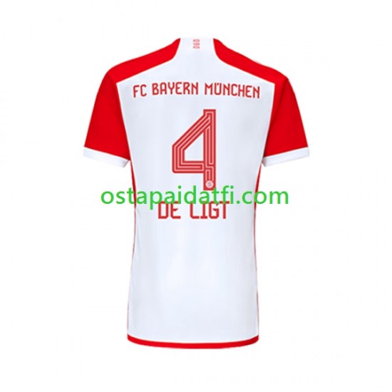 FC Bayern München Miehet Kotipeli Jalkapallopaidat 2023-2024 Matthijs de Ligt 4 Lyhythihainen