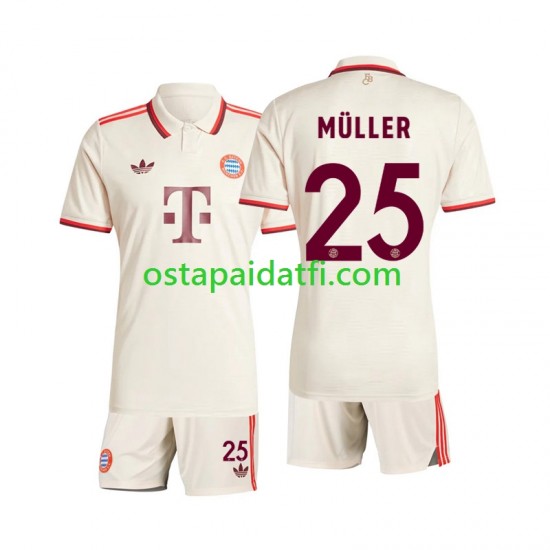 FC Bayern München Lapset Kolmaspeli Jalkapallopaidat 2024-2025 Muller 25 Lyhythihainen