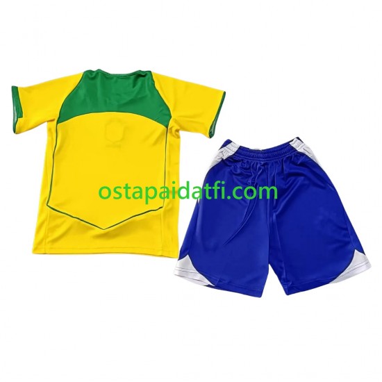 Brasilia Lapset Retro Kotipeli Jalkapallopaidat 2004 Lyhythihainen