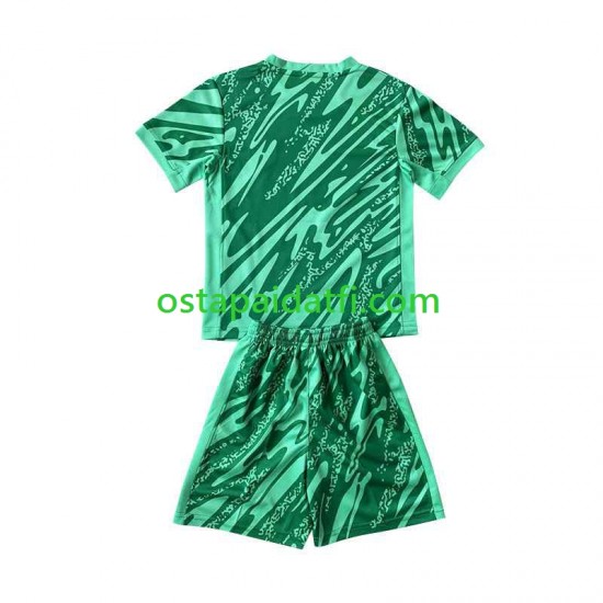 Brasilia Lapset Maalivahdin Kolmaspeli Vihreä Jalkapallopaidat 2024 Lyhythihainen