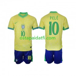 Brasilia Lapset Kotipeli Jalkapallopaidat PELE 10 2024 Lyhythihainen