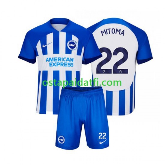 Brighton Hove Albion Lapset Kotipeli Jalkapallopaidat 2023-2024 Mitoma 22 Lyhythihainen