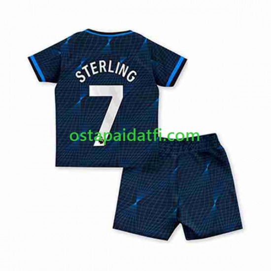 Chelsea Lapset Vieraspeli Jalkapallopaidat 2023-2024 Raheem Sterling 7 Lyhythihainen