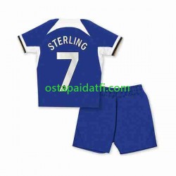 Chelsea Lapset Kotipeli Jalkapallopaidat 2023-2024 Raheem Sterling 7 Lyhythihainen