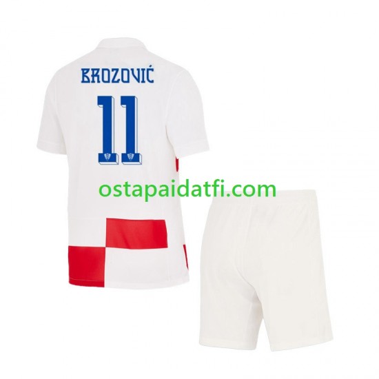 Kroatia Lapset Kotipeli Jalkapallopaidat EM 2024 Marcelo Brozovic 11 Lyhythihainen