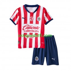 Lapset Kotipeli Jalkapallopaidat 2024-2025 Deportivo Guadalajara Lyhythihainen