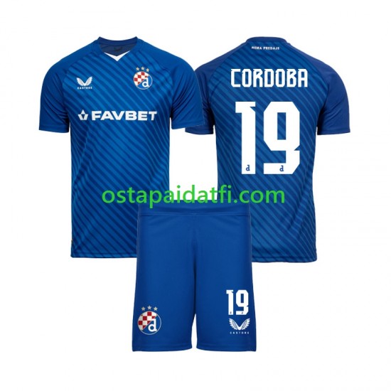 Dinamo Zagreb Lapset Kotipeli Jalkapallopaidat 2024-2025 Juan Cordoba 19 Lyhythihainen