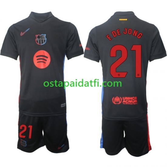 FC Barcelona Lapset Vieraspeli Jalkapallopaidat 2024-2025 F DE JONG 21 Lyhythihainen