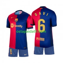 FC Barcelona Lapset Kotipeli Jalkapallopaidat 2024-2025 Gavi 6 Lyhythihainen