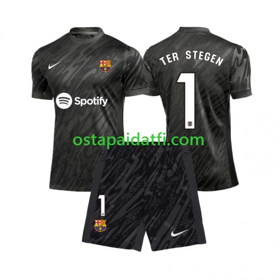 FC Barcelona Lapset Maalivahdin Kolmaspeli Jalkapallopaidat 2024-2025 Ter Stegen 1 Lyhythihainen