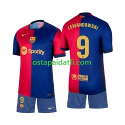 FC Barcelona Lapset Kotipeli Jalkapallopaidat 2024-2025 Lewandowski 9 Lyhythihainen