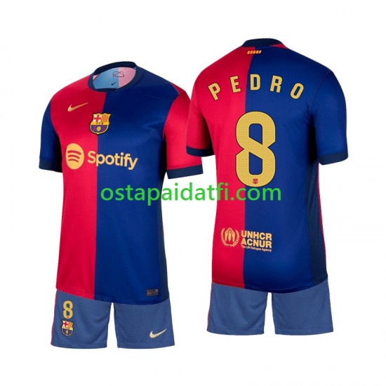 FC Barcelona Lapset Kotipeli Jalkapallopaidat 2024-2025 Pedro 8 Lyhythihainen