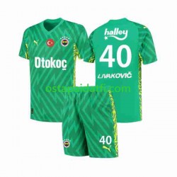 Maalivahdin Kotipeli 2023-2024 Fenerbahce Livakovic 40 Footbal Kit Lyhythihainen