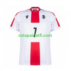 Miehet Kotipeli Jalkapallopaidat EM 2024 Georgia Kvaratskhelia 7 Lyhythihainen