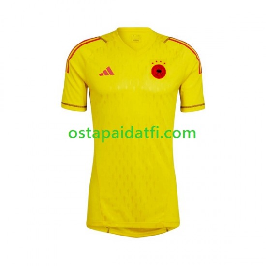 Saksa Miehet Maalivahdin Vieraspeli Jalkapallopaidat MM 2022 Lyhythihainen