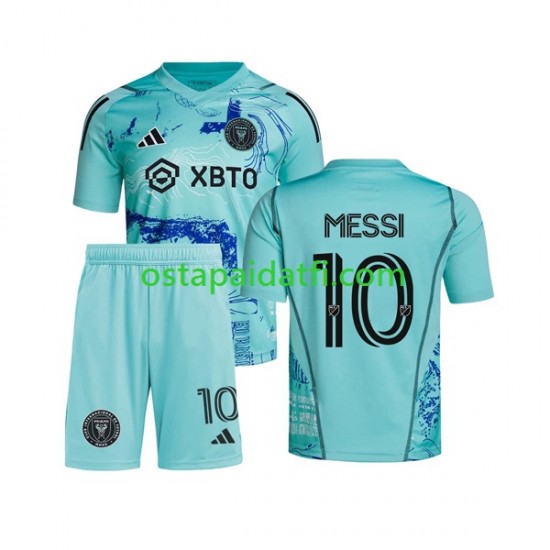 Inter Miami Lapset Kotipeli Jalkapallopaidat 2023-2024 Lionel Messi 10 Special Lyhythihainen
