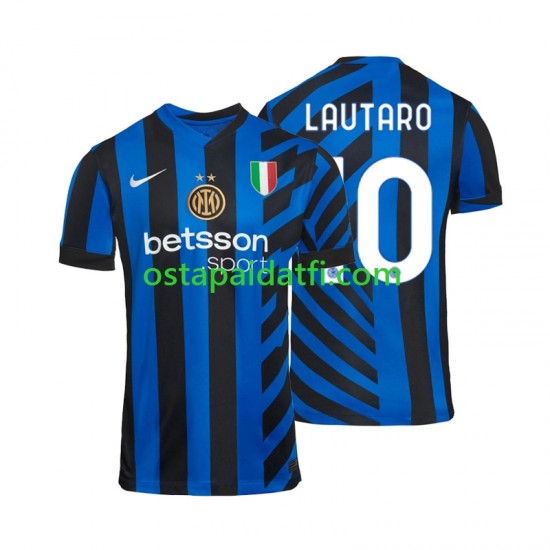 Inter Milan Miehet Kotipeli Jalkapallopaidat 2024-2025 Lautaro 10 Lyhythihainen
