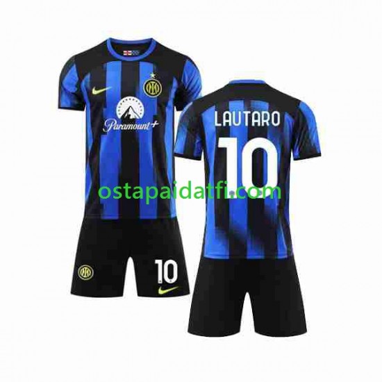 Inter Milan Lapset Kotipeli Jalkapallopaidat 2023-2024 Lautaro Martinez 10 Lyhythihainen