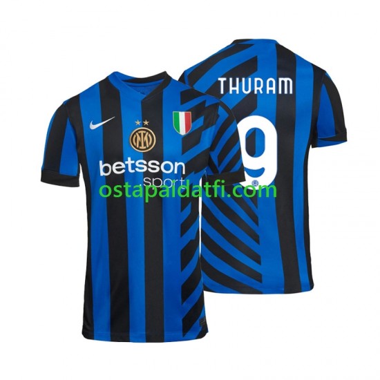 Inter Milan Miehet Kotipeli Jalkapallopaidat 2024-2025 Marcus Thuram 9 Lyhythihainen