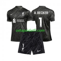 Liverpool Lapset Maalivahdin Kotipeli Jalkapallopaidat 2024-2025 Alisson Becker 1 Lyhythihainen