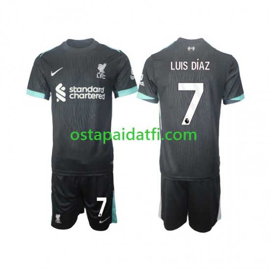 Liverpool Lapset Vieraspeli Jalkapallopaidat 2024-2025 Luis Diaz 7 Lyhythihainen