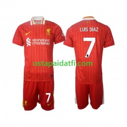 Liverpool Lapset Kotipeli Jalkapallopaidat 2024-2025 Luis Diaz 7 Lyhythihainen