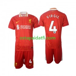 Liverpool Lapset Kotipeli Jalkapallopaidat 2024-2025 Virgil 4 Lyhythihainen