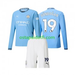 Manchester City Lapset Kotipeli Jalkapallopaidat 2024-2025 Gundogan 19 Pitkähihainen